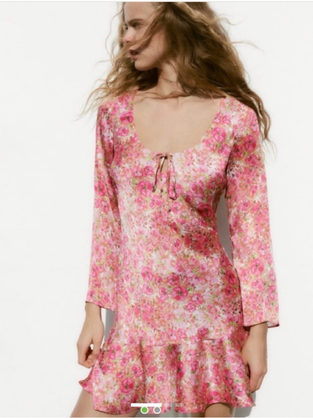 Zara Pink Floral Mini Dress